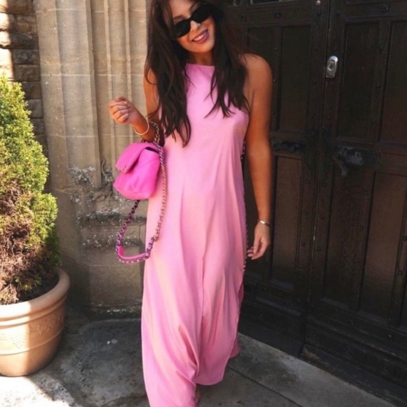 Zara Satin Effect Buttoned Dress Size Large - Picture 2 of 7